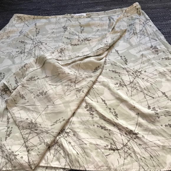 Calvin Klein 100% Silk Faux Wrap Skirt Sz 22W - Picture 6 of 8